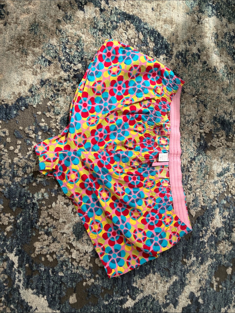 Victoria secret Colorful Geometric Print Shorts - Pink Trim
